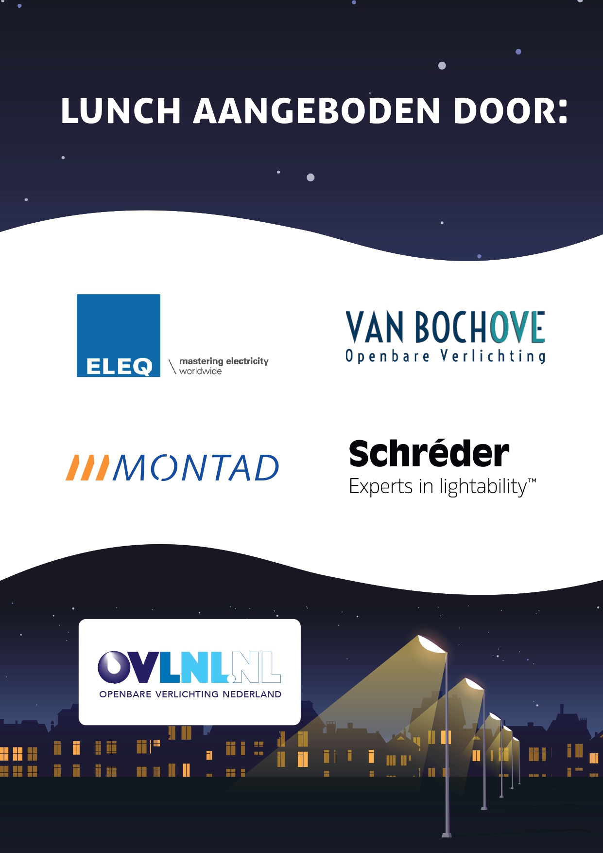 Sponsors lunch vakbeurs ruimte en licht
